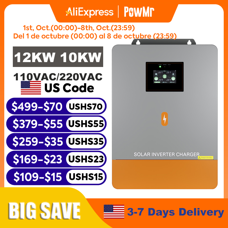 PowMr 12KW 10KW Split Phase In - Split Phase Inverter 10Kw 110V 220V recension och pris